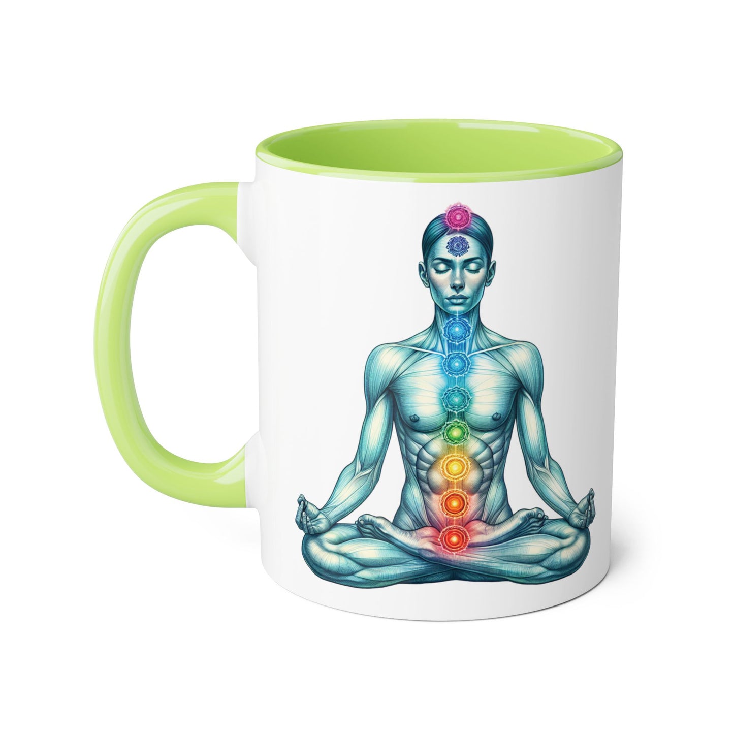 Chakra Meditation Mug, Spiritual Coffee Cup, Yoga Gift, Energy Healing Drinkware, Zen Home Decor, Mindfulness Mug