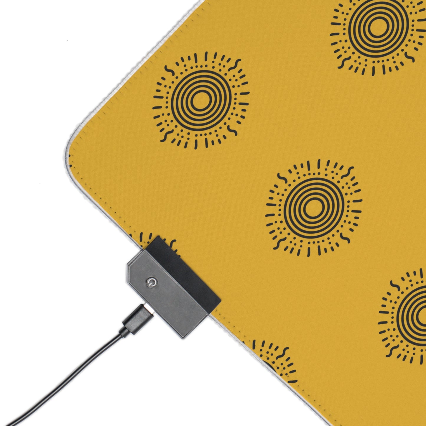 LED Gaming Mouse Pad - Minimalist Sun Design