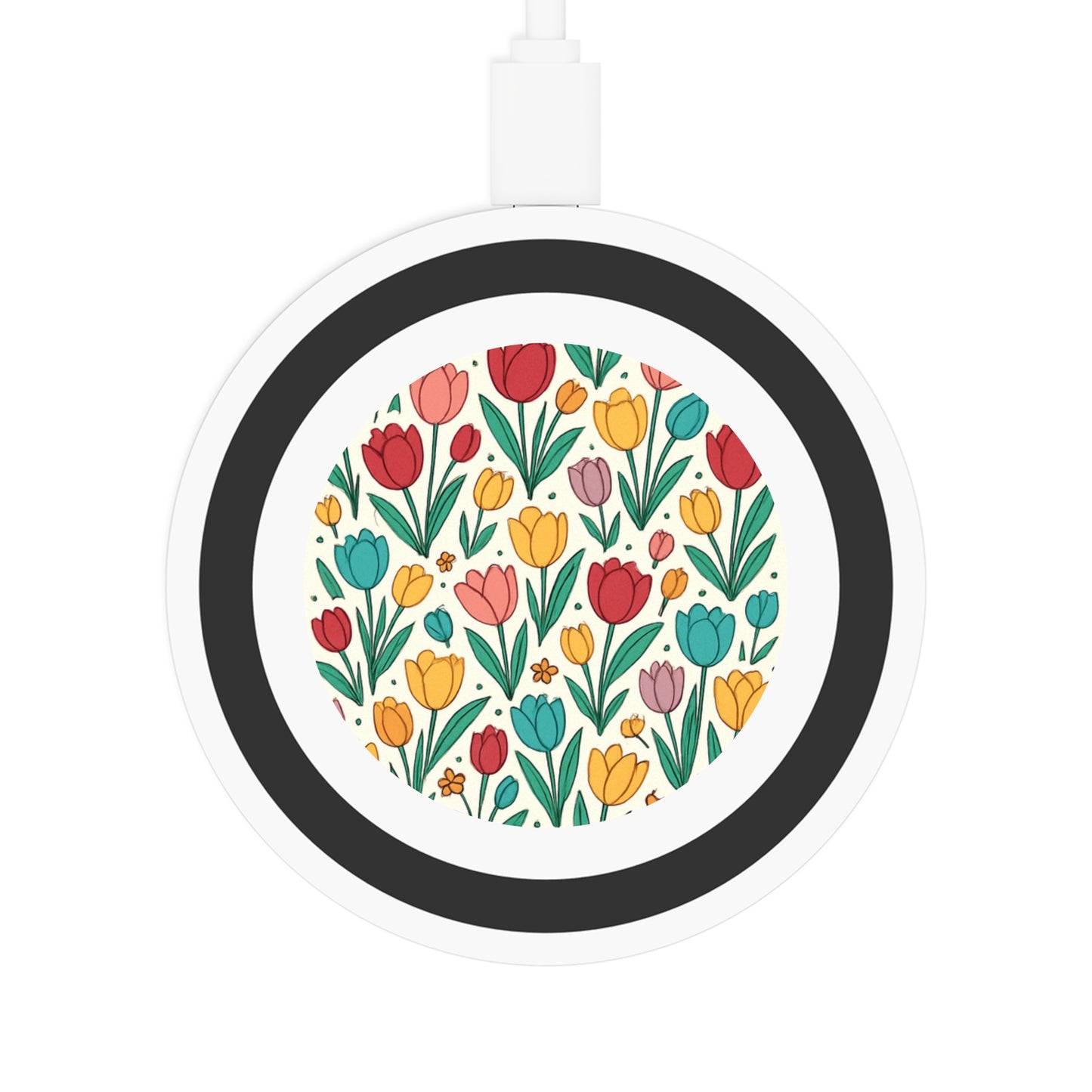 Wireless Charging Pad: Tulip Pattern