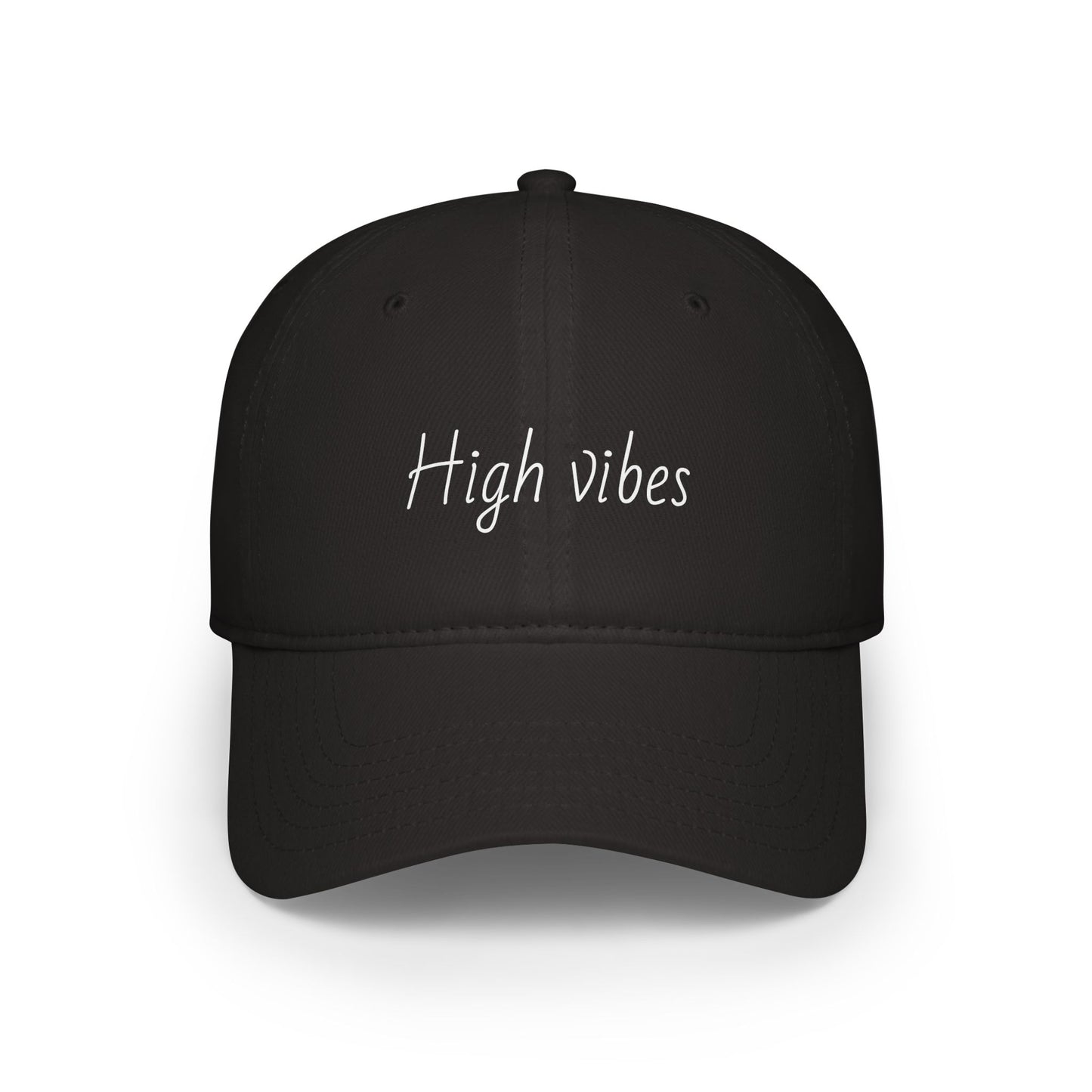 High Vibes Baseball Cap - Trendy Low Profile Hat for Summer Fun, Outdoor Activities, Gift for Friends, Adjustable Cap