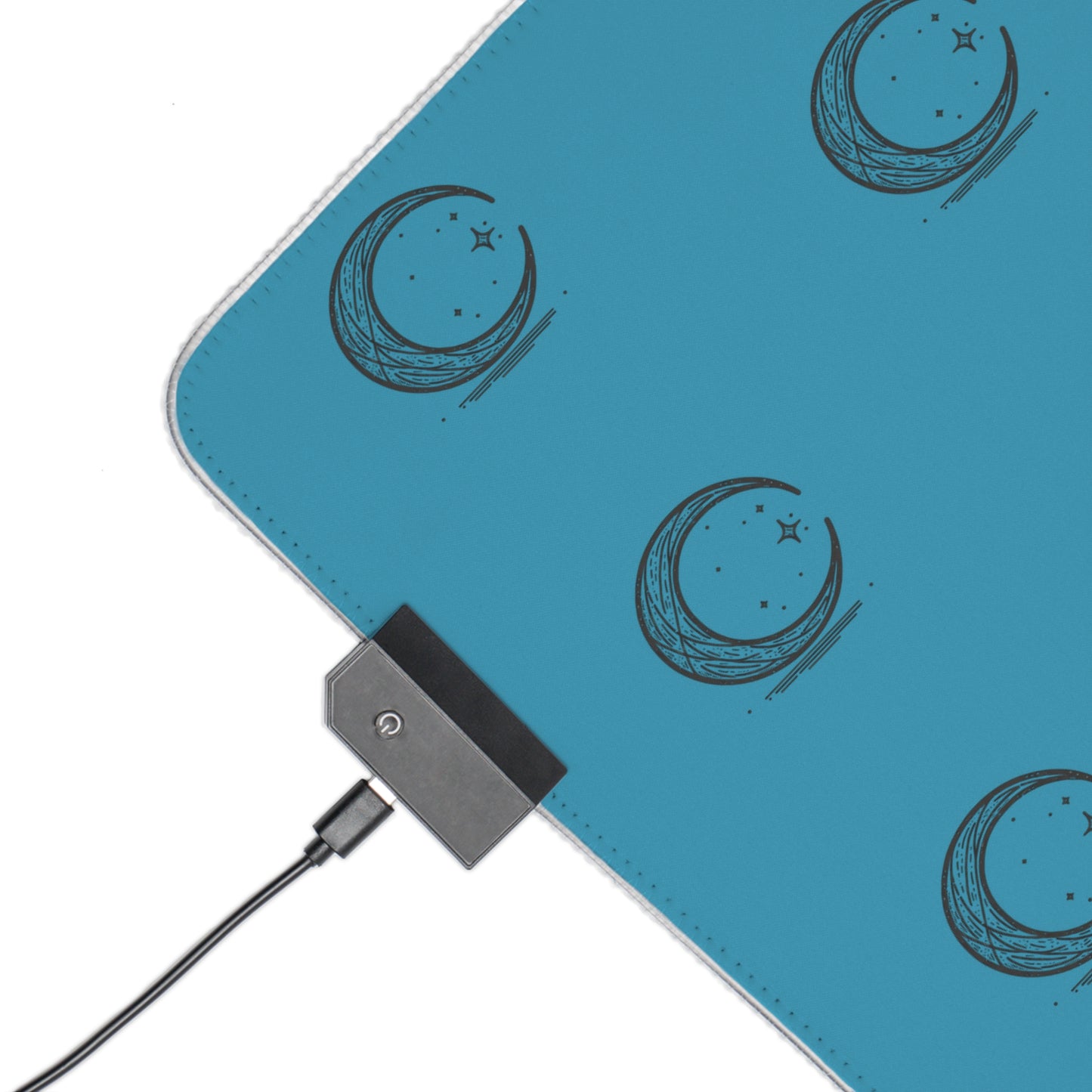 LED Gaming Mouse Pad - Minimalist Moon Design