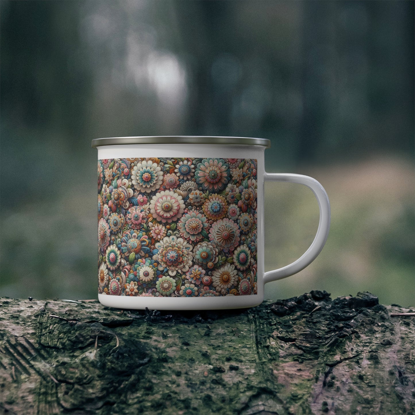 Camping Mug - Cute Pink Floral
