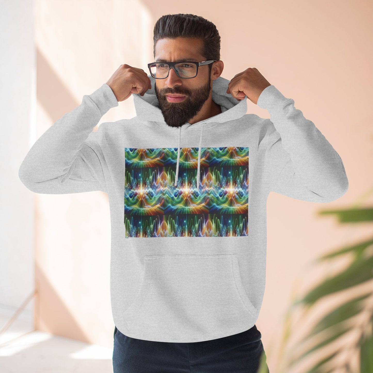 Fleece Hoodie - Frequency Waves Design