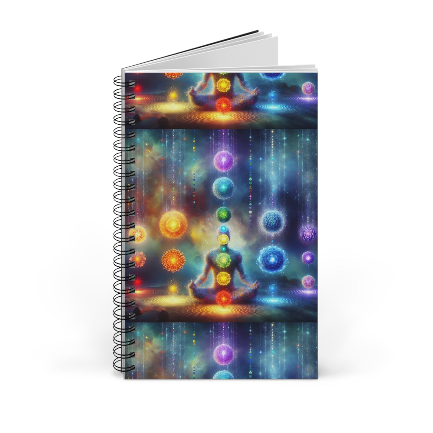 Chakra Spiral Journal, Meditation Notebook, Spiritual Organizer, Healing Writing Journal, Colorful Note Book, Gift for Mindfulness