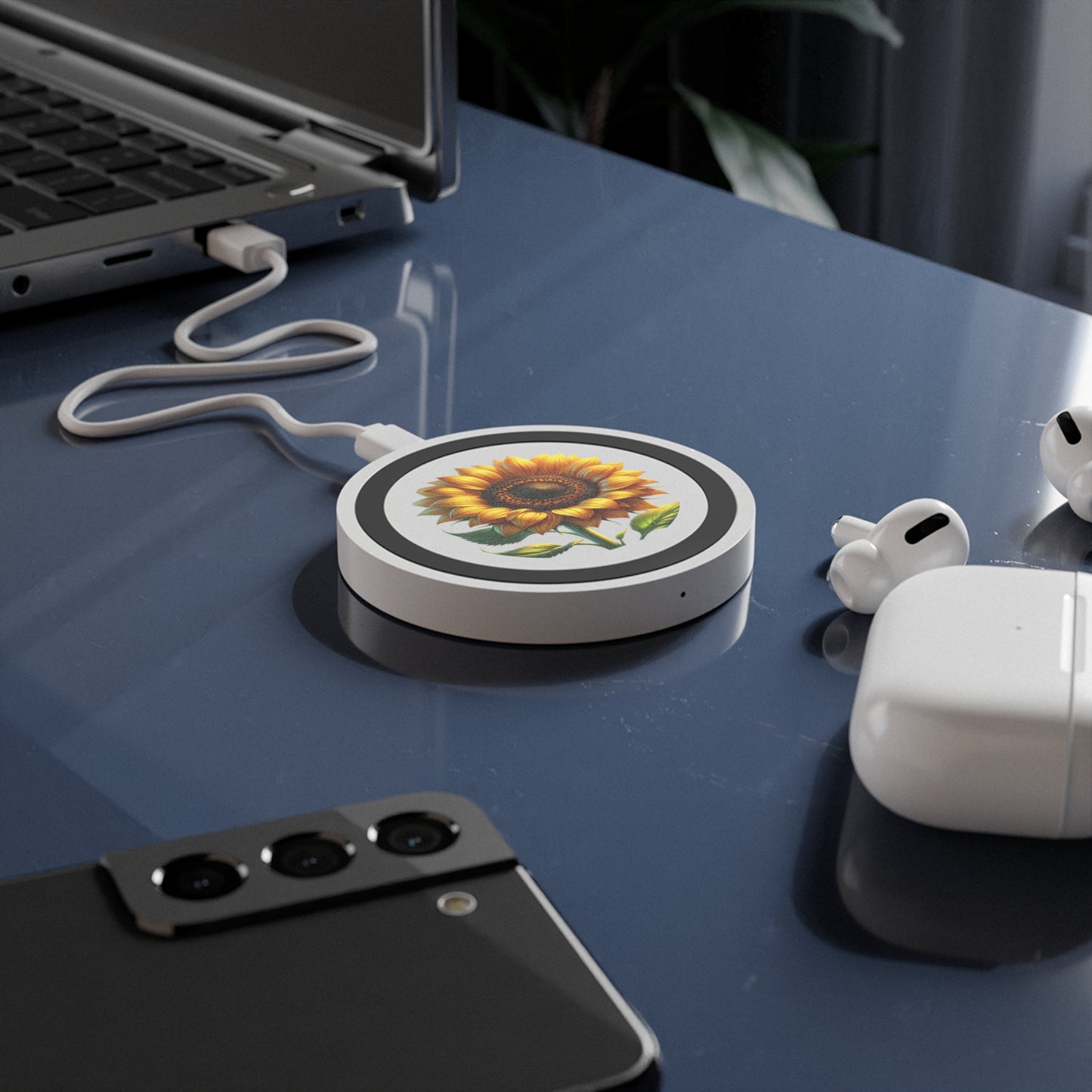 Wireless Charging Pad: Sunflower Design