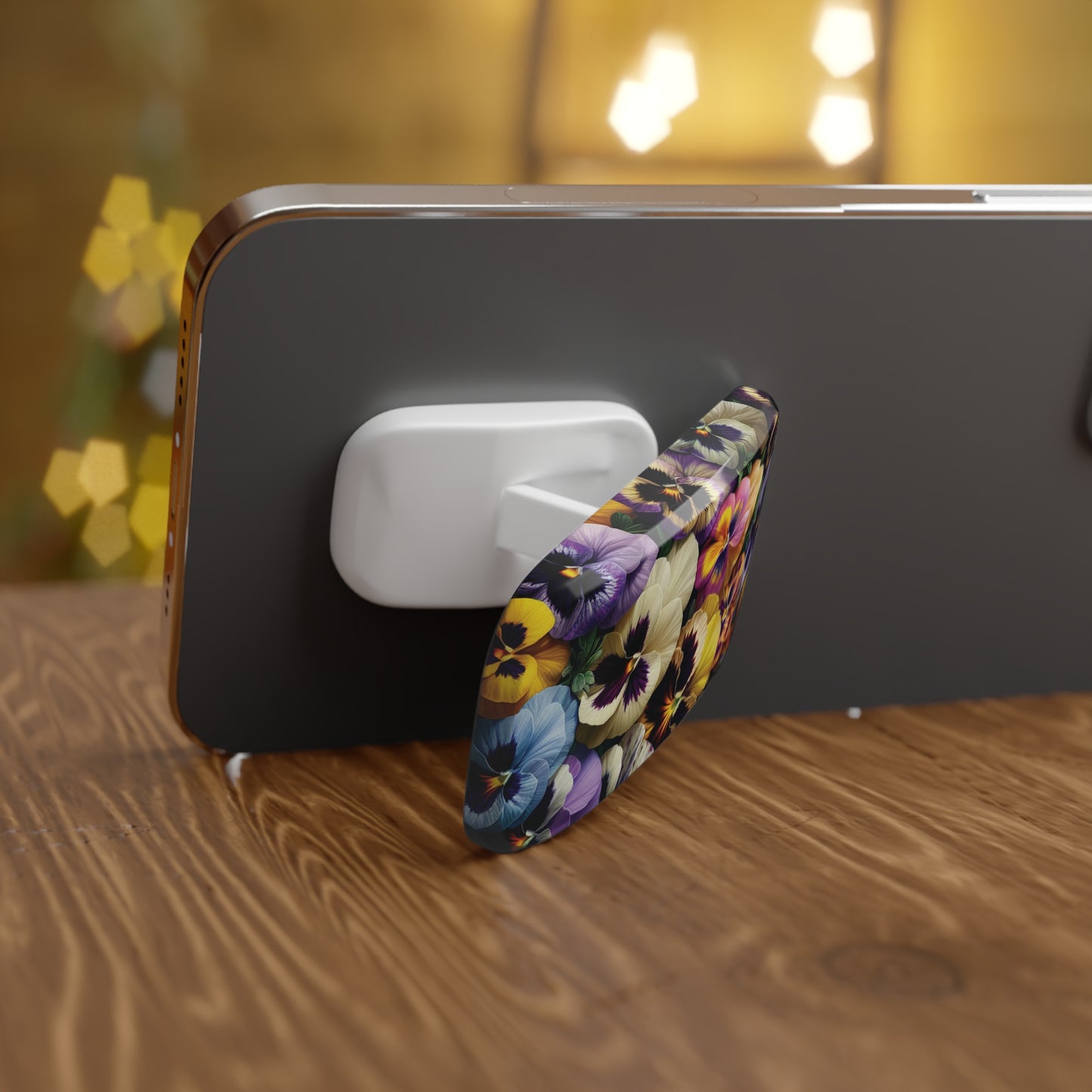 Phone Grip Pansy Blooms