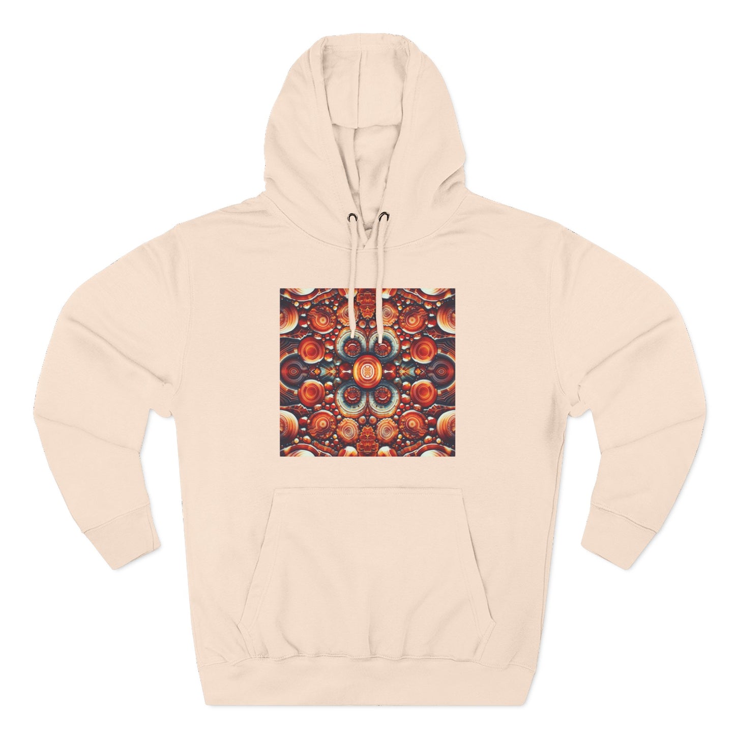 Fleece Hoodie - Carnelian Pattern