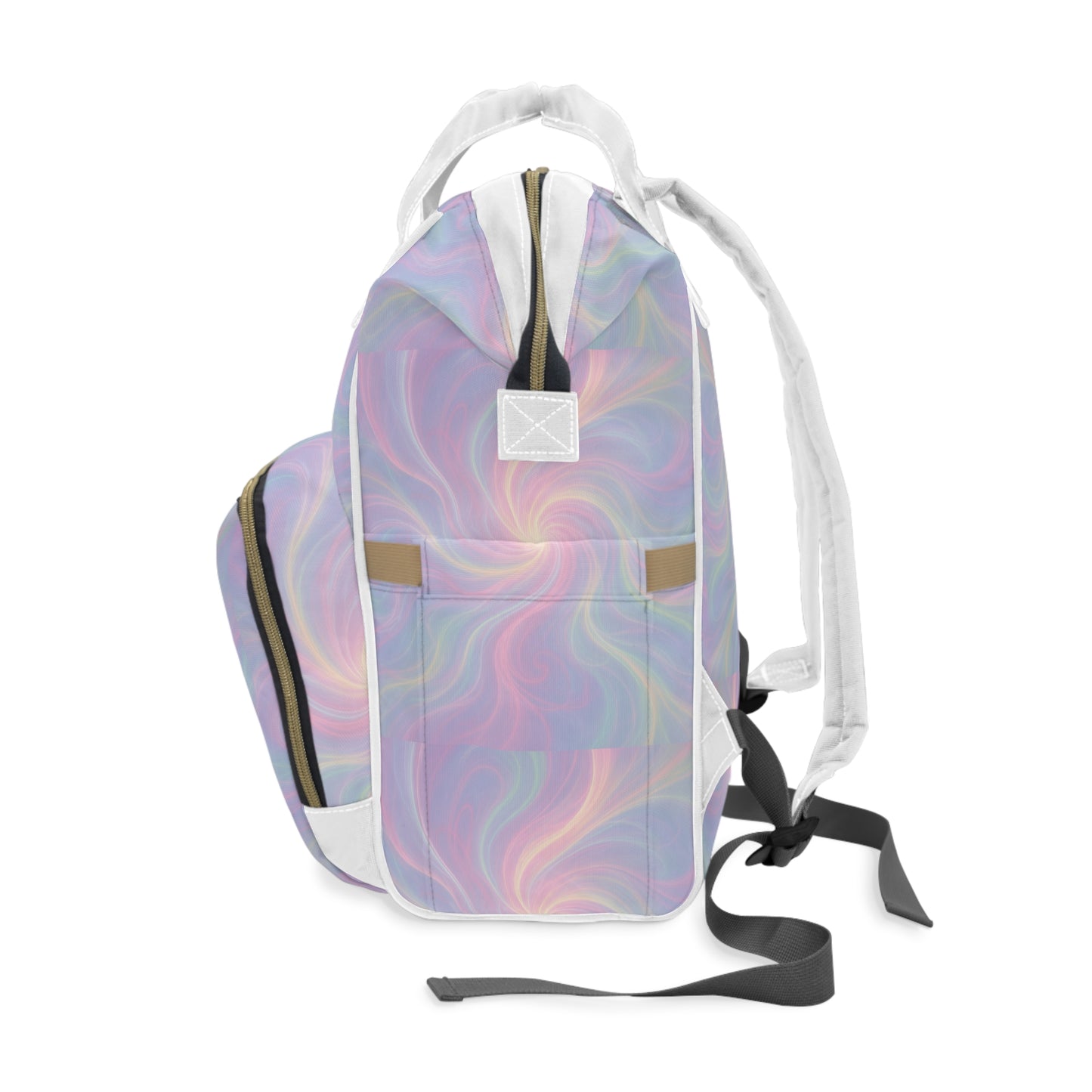 Diaper Backpack, Mystical Energy Waves Design, Diaper Bag, Baby Shower Gift, Travel Organizer, Mom Essential, Backpack with Unique Print