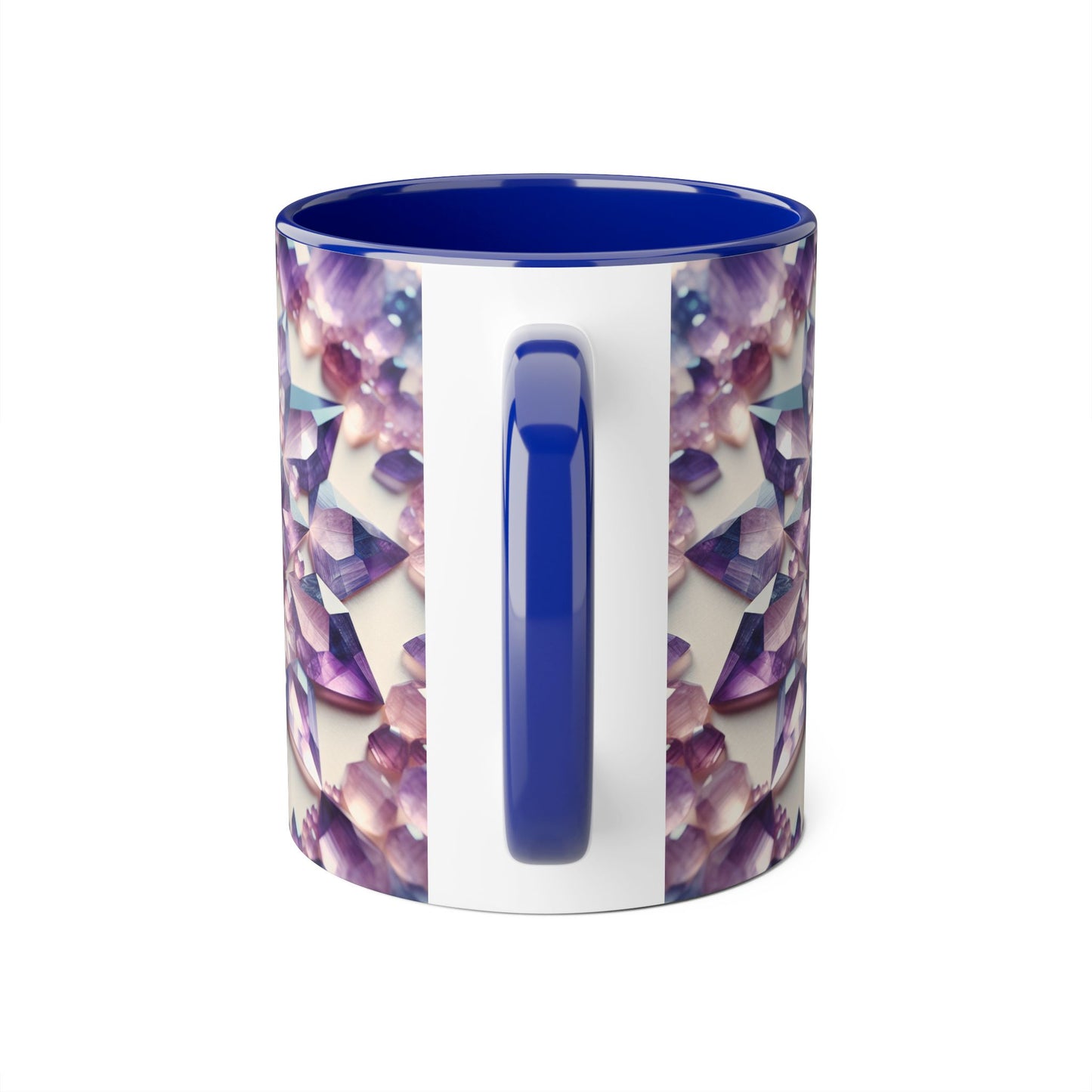 Elegant Purple Crystal Accent Mug, Unique Gift for Gem Lovers, Decorative Coffee Cup, Birthday Present, Home Office Decor