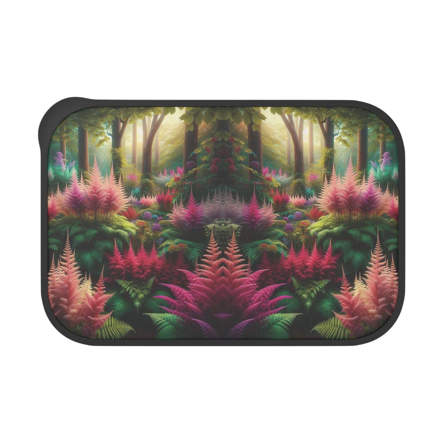Bento Box - Pink Astilbe Blooms, Eco friendly lunch box set