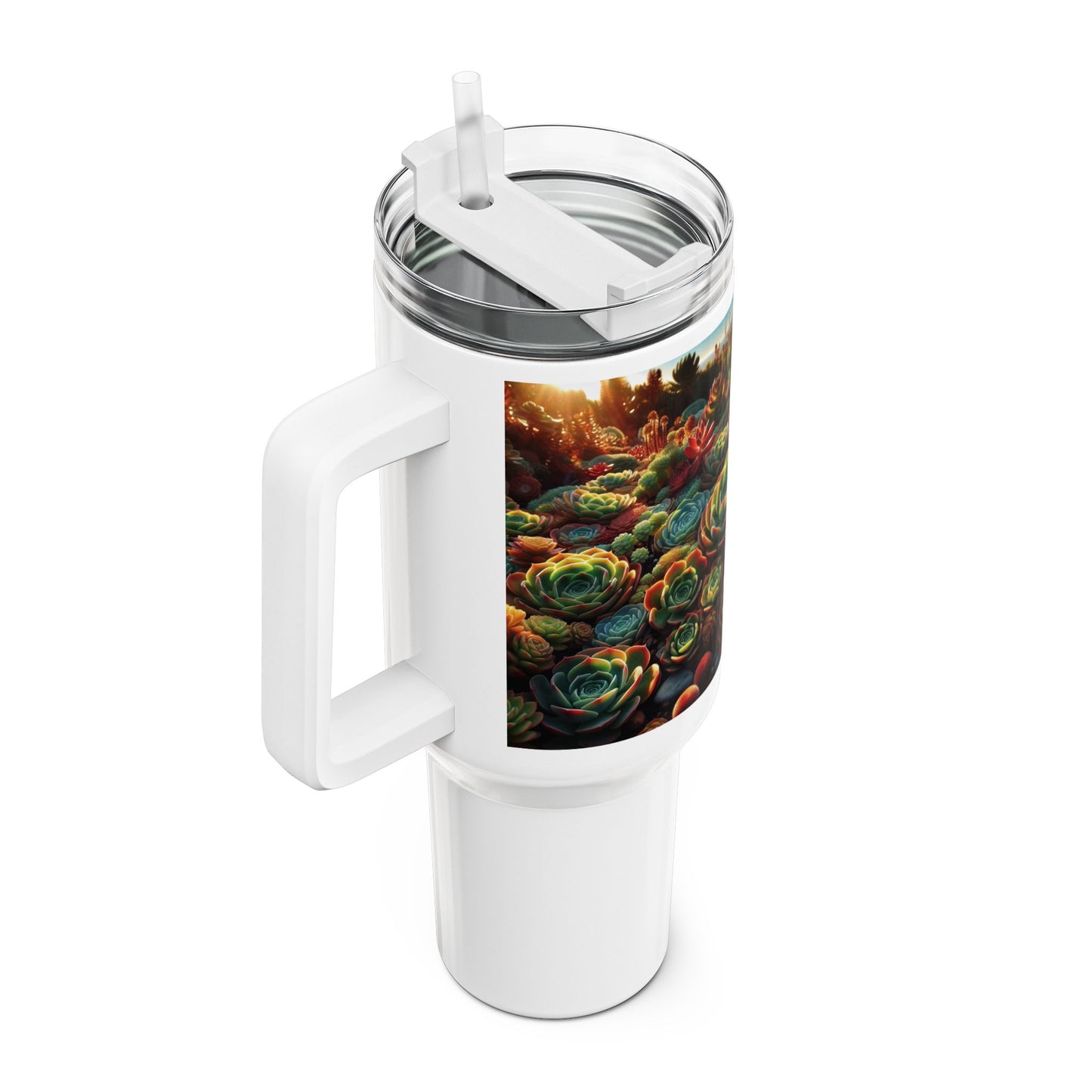 40oz Tumbler - Desert Succulents Design