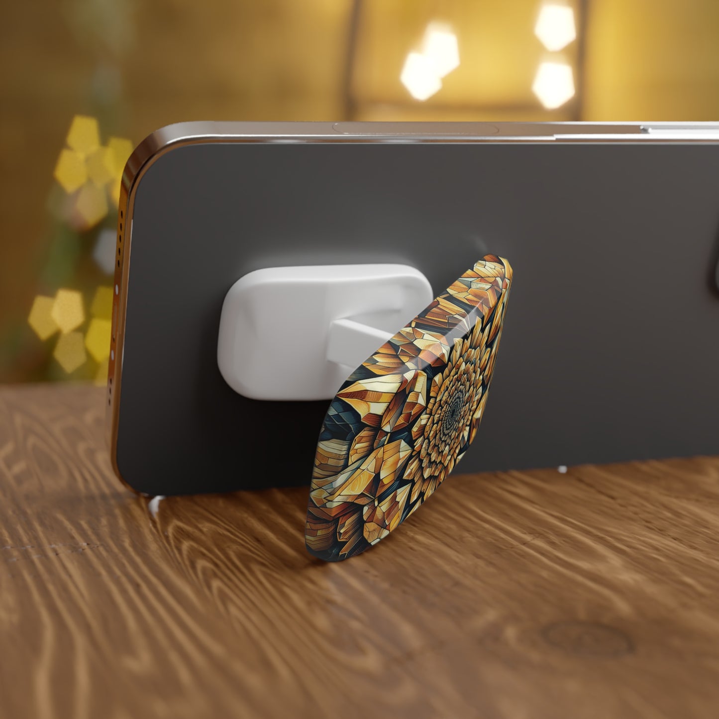 Phone Grip - Citrine Geometric Design