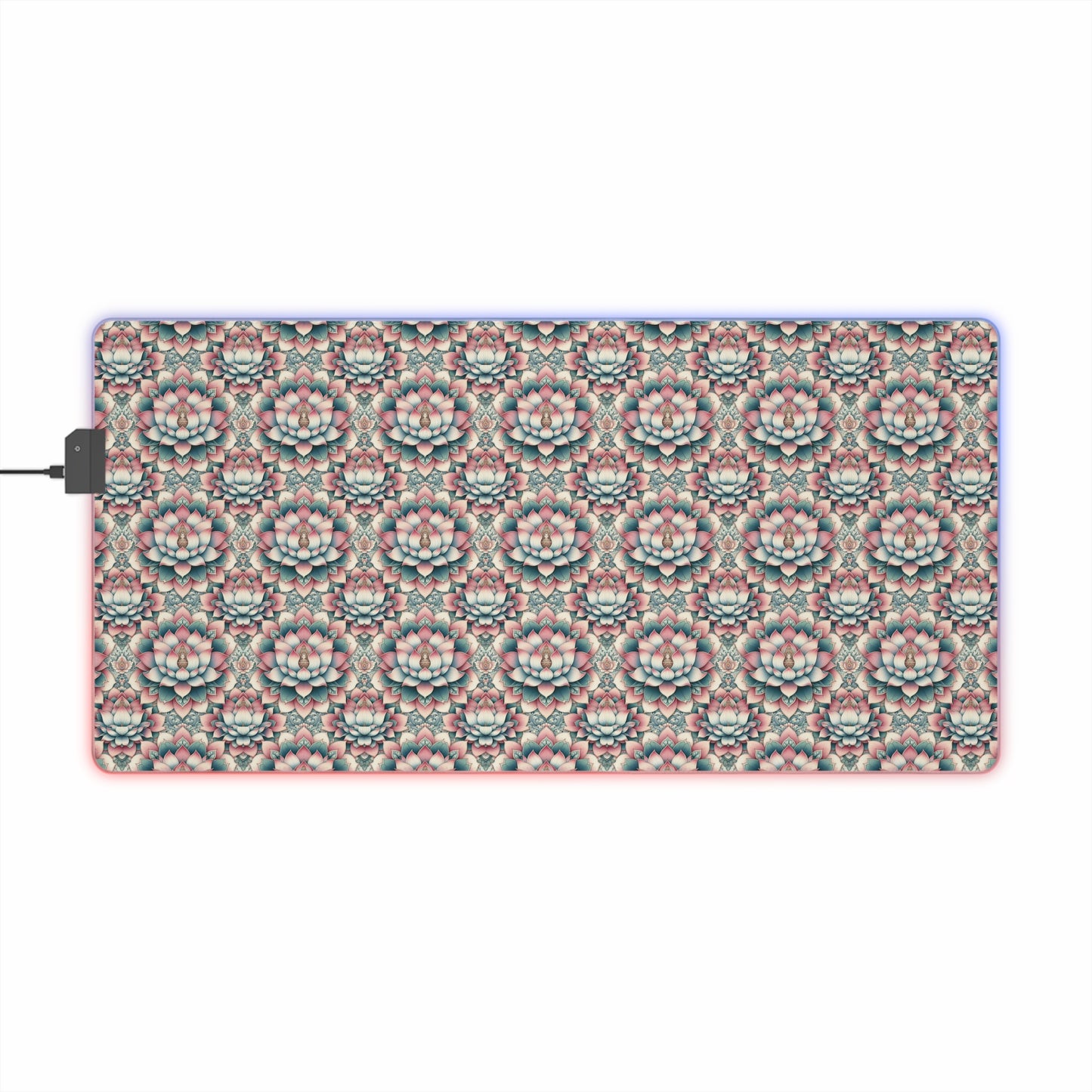 LED Gaming Mouse Pad - Lotus Blossom Design
