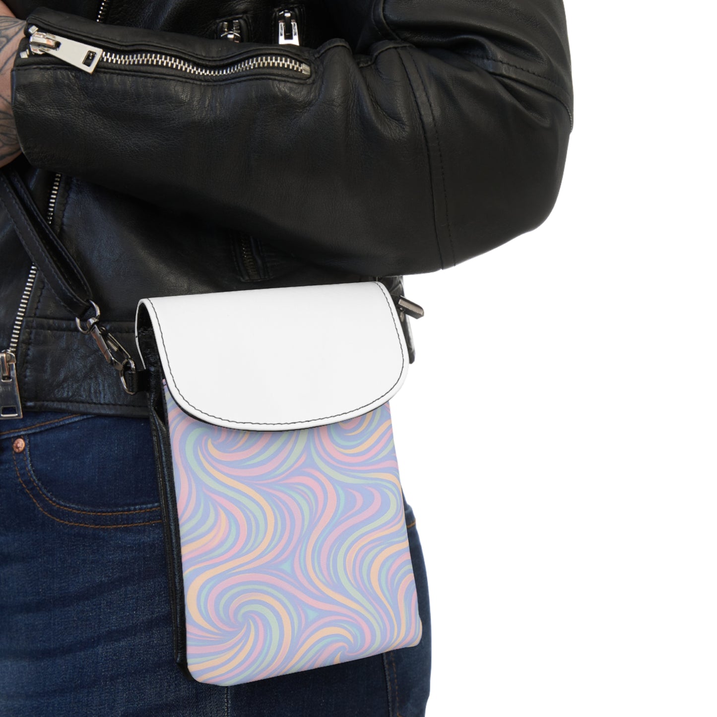 Phone Wallet - Pastel Swirl Design