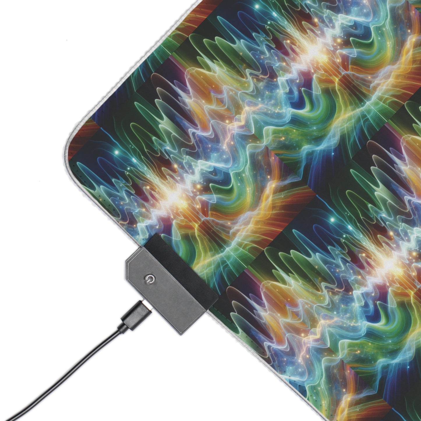 LED Gaming Mouse Pad: Healing Frequency Waves Design