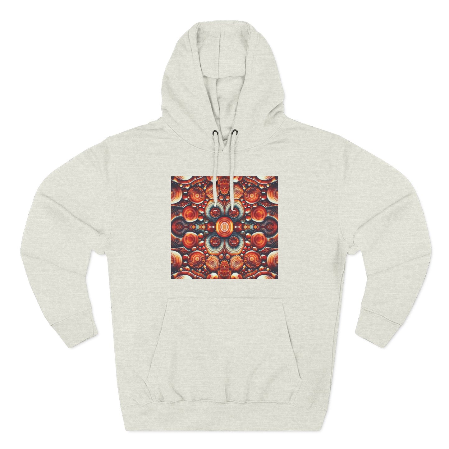 Fleece Hoodie - Carnelian Pattern