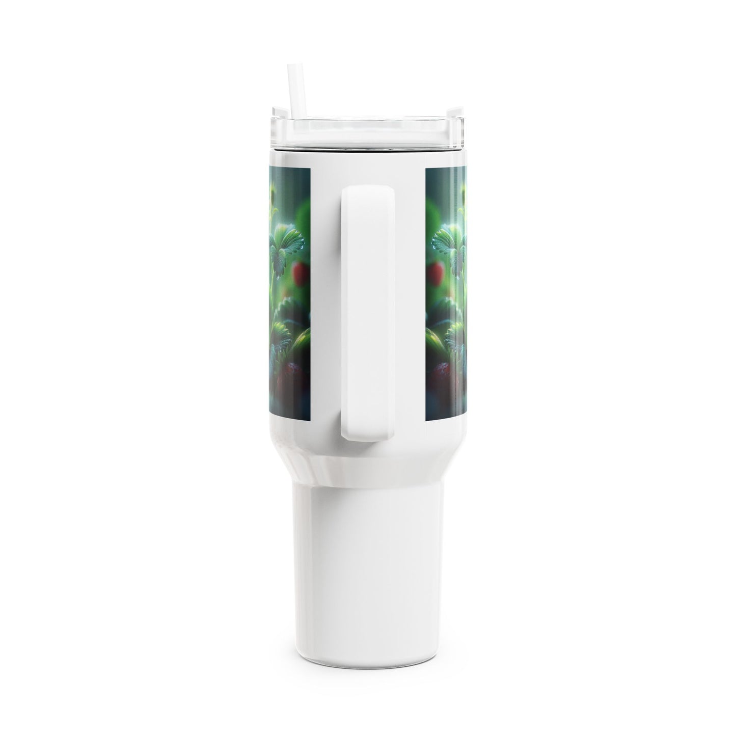 40oz Tumbler - Strawberry Plants Design