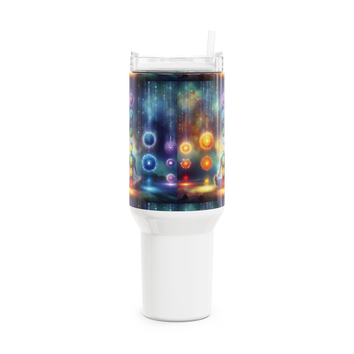 40oz Tumbler - Chakra Rainbow Design