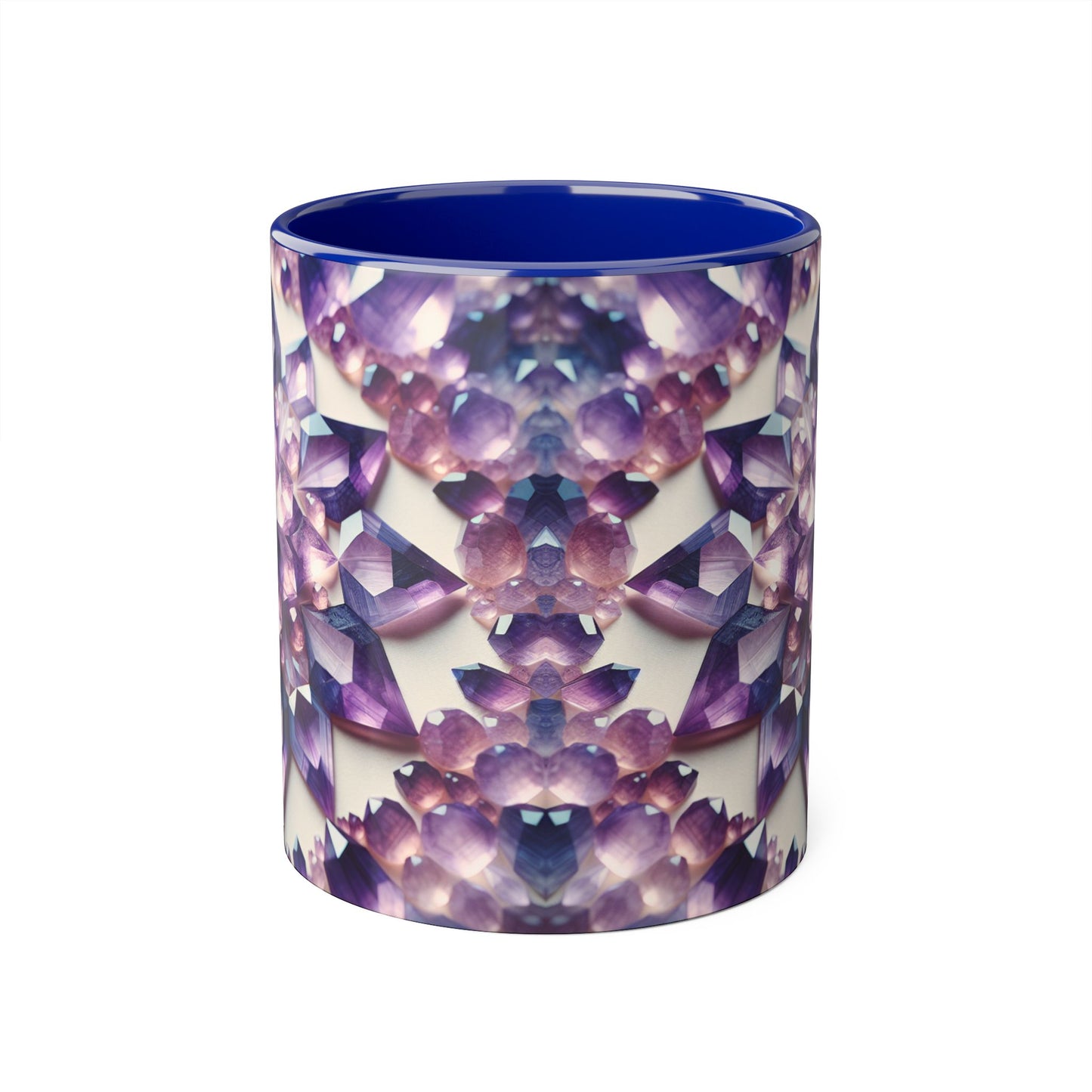 Elegant Purple Crystal Accent Mug, Unique Gift for Gem Lovers, Decorative Coffee Cup, Birthday Present, Home Office Decor