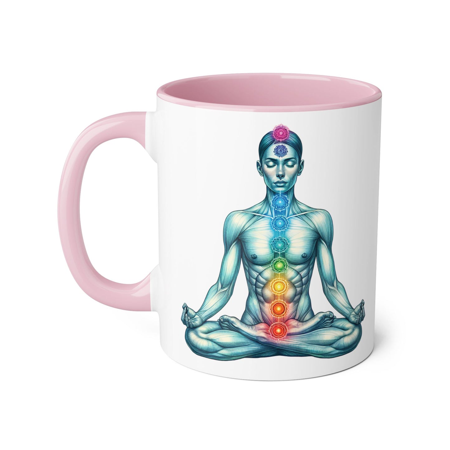 Chakra Meditation Mug, Spiritual Coffee Cup, Yoga Gift, Energy Healing Drinkware, Zen Home Decor, Mindfulness Mug