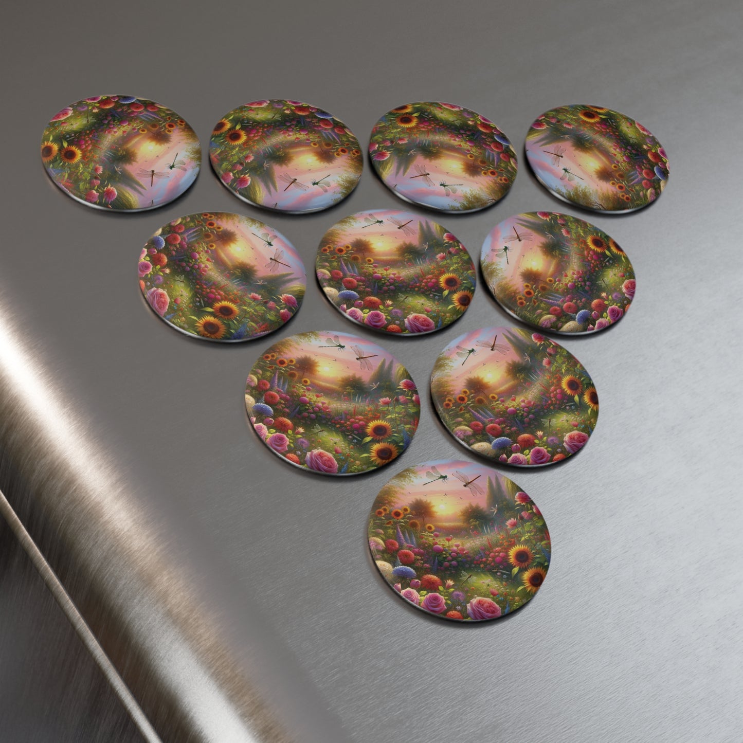 Enchanting Floral Magnet Set - Nature-Themed Decor for Home & Gifts