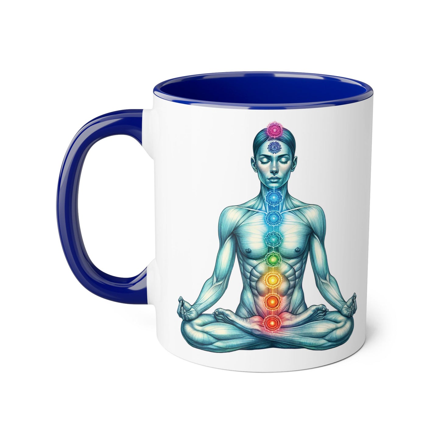 Chakra Meditation Mug, Spiritual Coffee Cup, Yoga Gift, Energy Healing Drinkware, Zen Home Decor, Mindfulness Mug