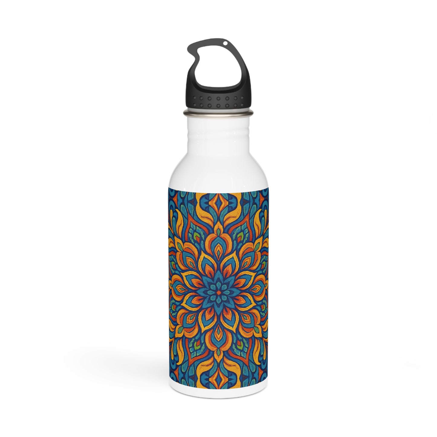 Kaleidoscope Stainless Steel Water Bottle - Colorful Insulated, Reusable Flask, Gym Hydration, Travel Tumbler, Unique Gift