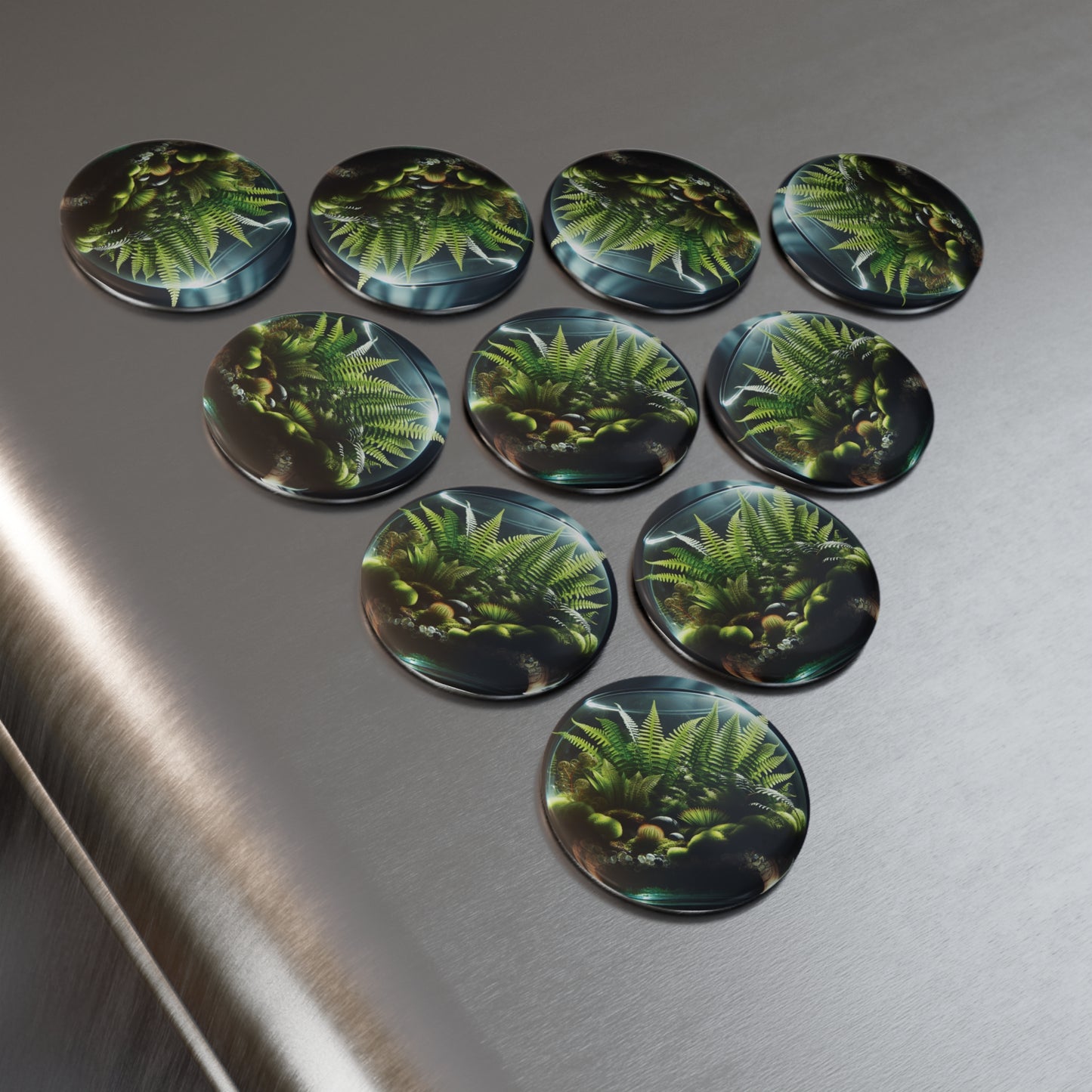 Botanical Terrarium Magnet Set - 1 & 10 Pcs Decorative Fridge Magnets