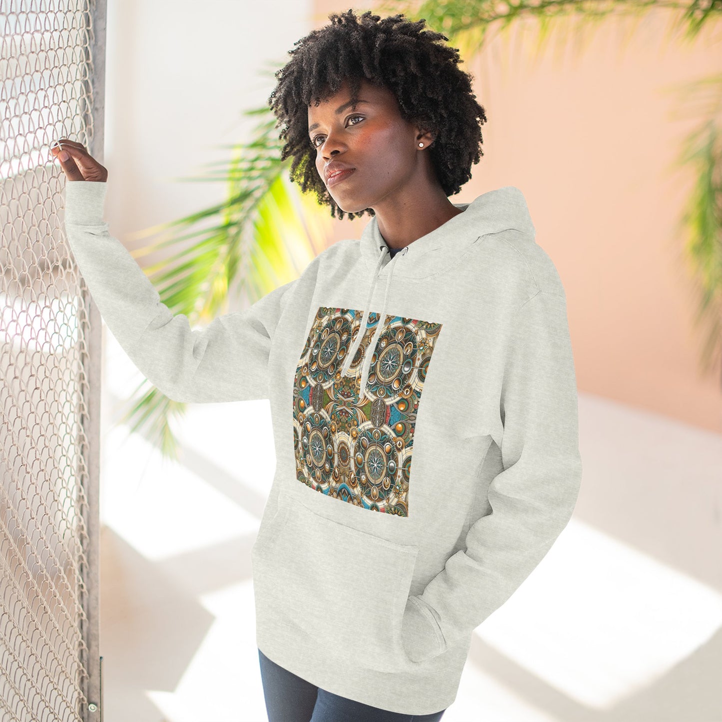 Fleece Hoodie - Symbol of Life Design