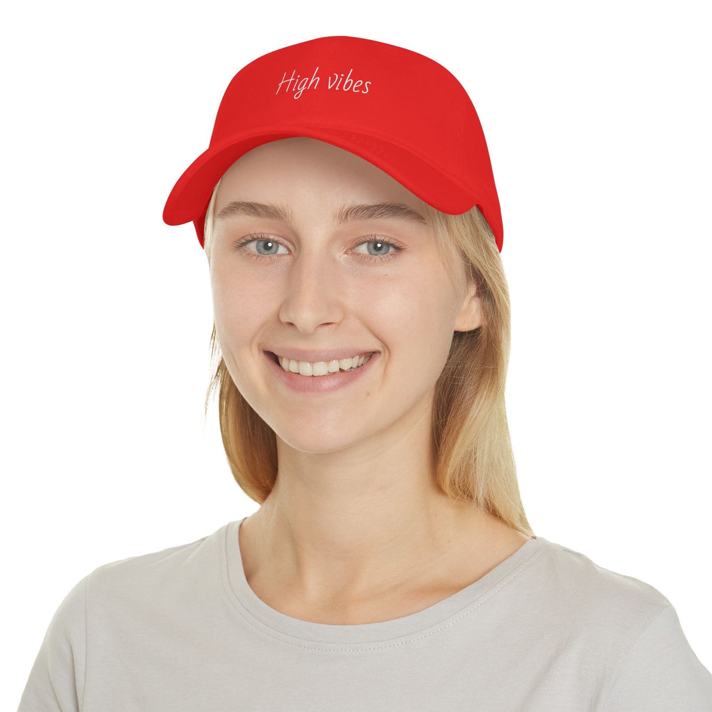 High Vibes Baseball Cap - Trendy Low Profile Hat for Summer Fun, Outdoor Activities, Gift for Friends, Adjustable Cap