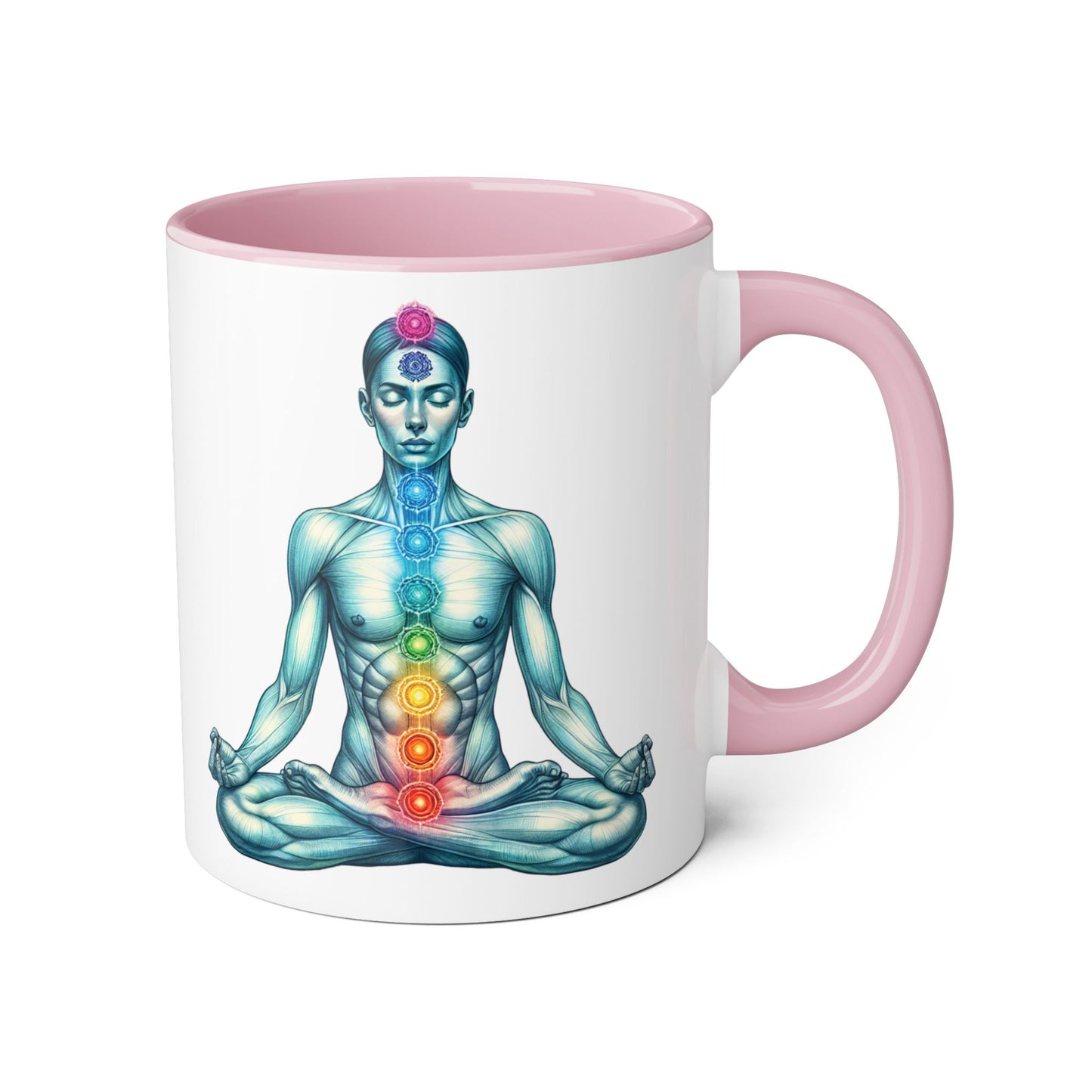 Chakra Meditation Mug, Spiritual Coffee Cup, Yoga Gift, Energy Healing Drinkware, Zen Home Decor, Mindfulness Mug