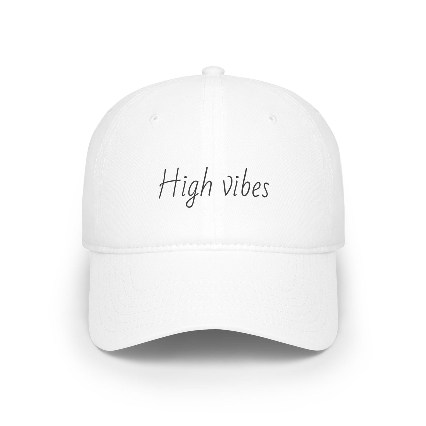 High Vibes Baseball Cap - Trendy Low Profile Hat for Summer Fun, Outdoor Activities, Gift for Friends, Adjustable Cap