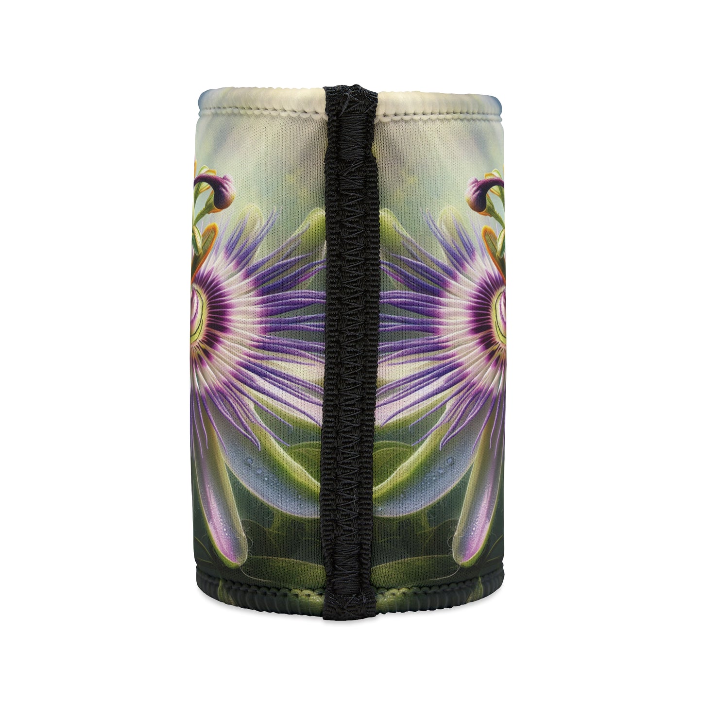 Stubby Cooler - Passionflower Bloom Lovers, Drink Sleeve, Beverage Cooler, Beer Cover, Flower Pattern Cozy, Floral