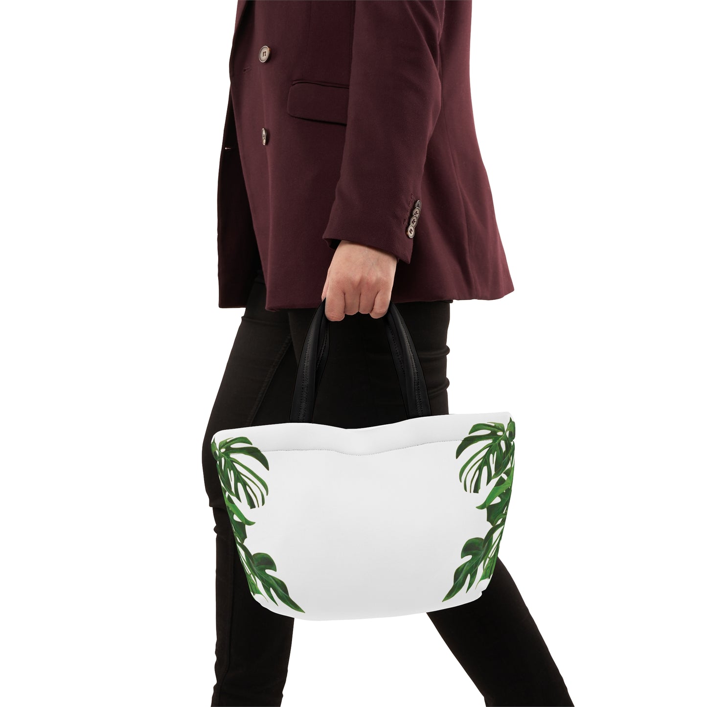Tropical Monstera Lunch Bag - Insulated Tote for Work, School, Picnics, Gifts, Summer Outings