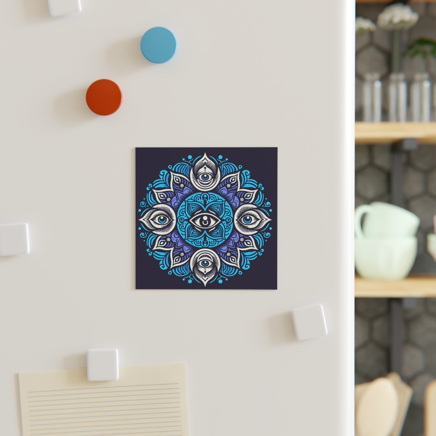 Square Magnet - Third Eye Chakra Square Design