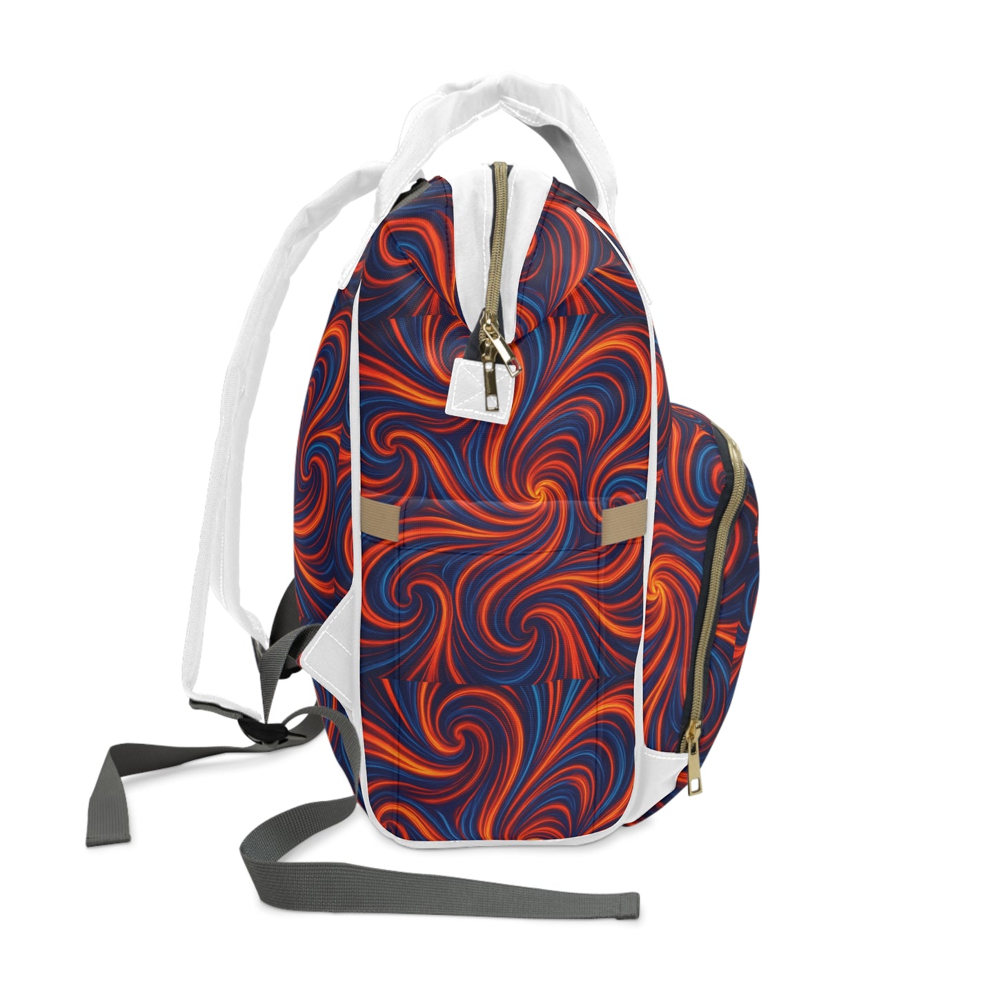 Diaper Backpack, Vibrant Swirls, Colorful Baby Bag, Mom Gift, Baby Shower Present, Nursery Backpack, Diaper Tote Bag
