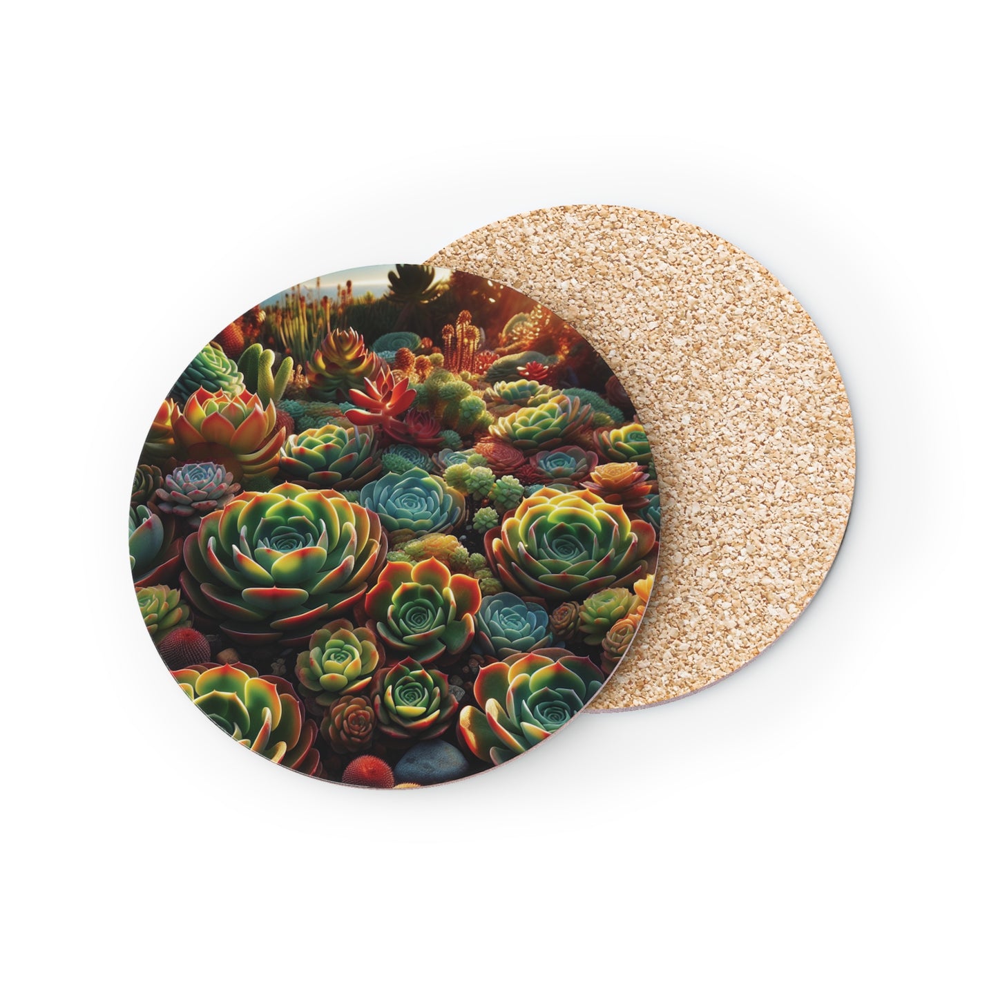 Succulent Coasters, Plant Lover Gift, Botanical Home Decor, Set of 4 Coasters, Garden Theme Drink Coasters, Cactus Coasters