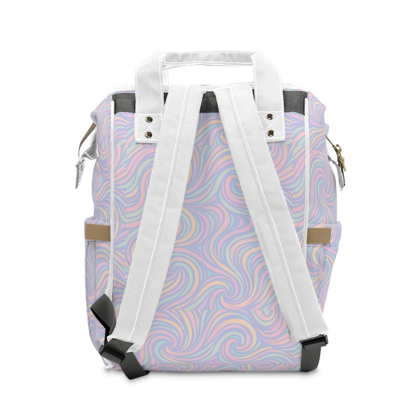 Diaper Backpack, Pastel Waves Design, Mom Baby Bag, Nursery Organizer, Gender Neutral Baby Shower Gift, Travel Diaper Bag, Stylish Baby Bag
