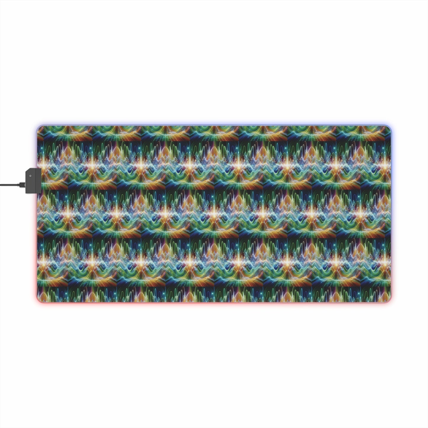 LED Gaming Mouse Pad: Healing Frequency Waves Design