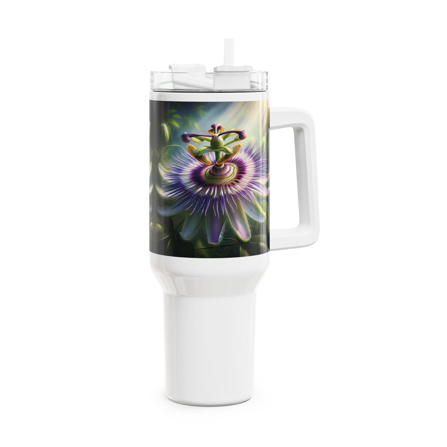 40oz Tumbler - Passionflower Bloom Design