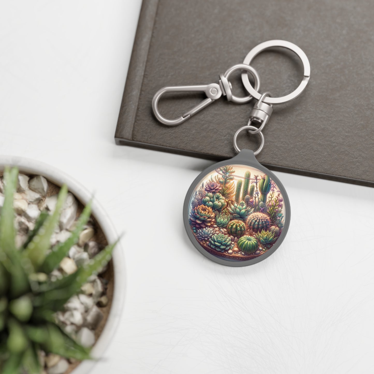 Keyring Tag - Succulent Terrarium