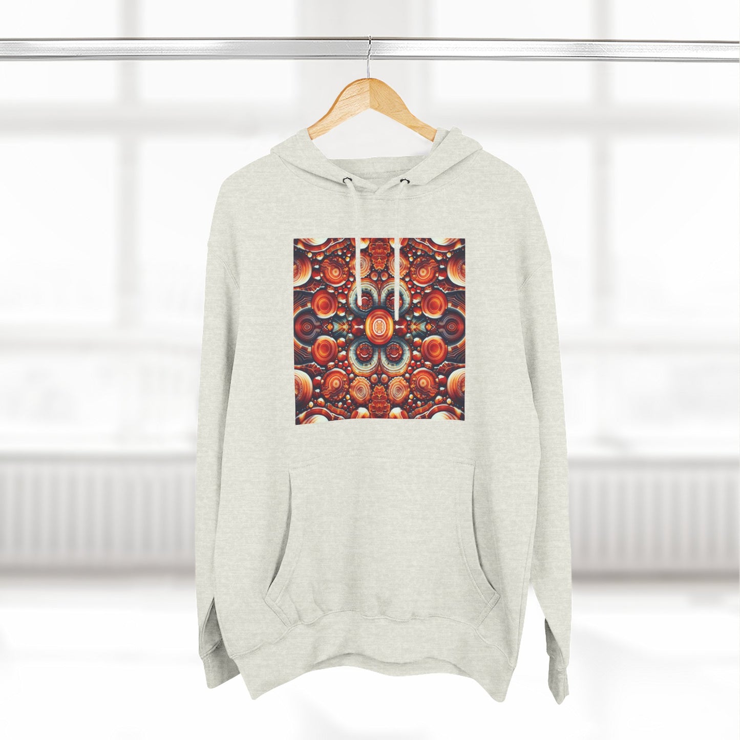 Fleece Hoodie - Carnelian Pattern