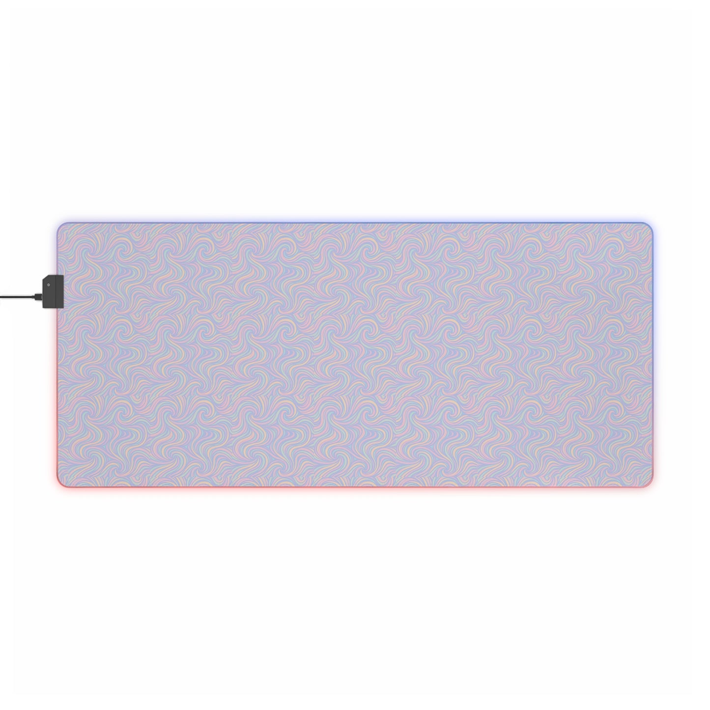 LED Gaming Mouse Pad - Pastel Swirl Design