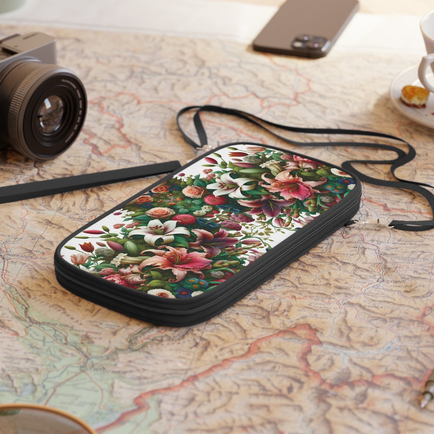 Floral Passport Wallet, Travel Organizer, Floral Wallet, Gift for Travelers, Unique Passport Holder, Flower Print Travel Accessory