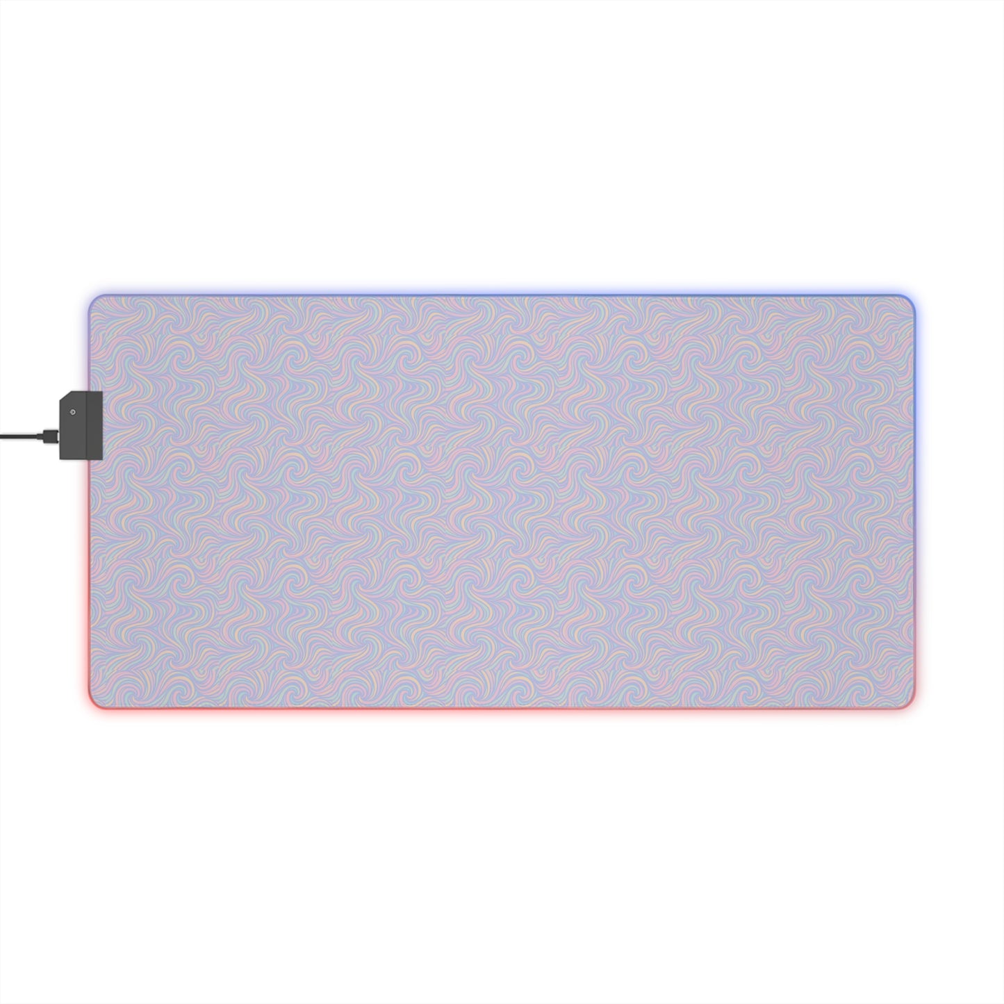 LED Gaming Mouse Pad - Pastel Swirl Design
