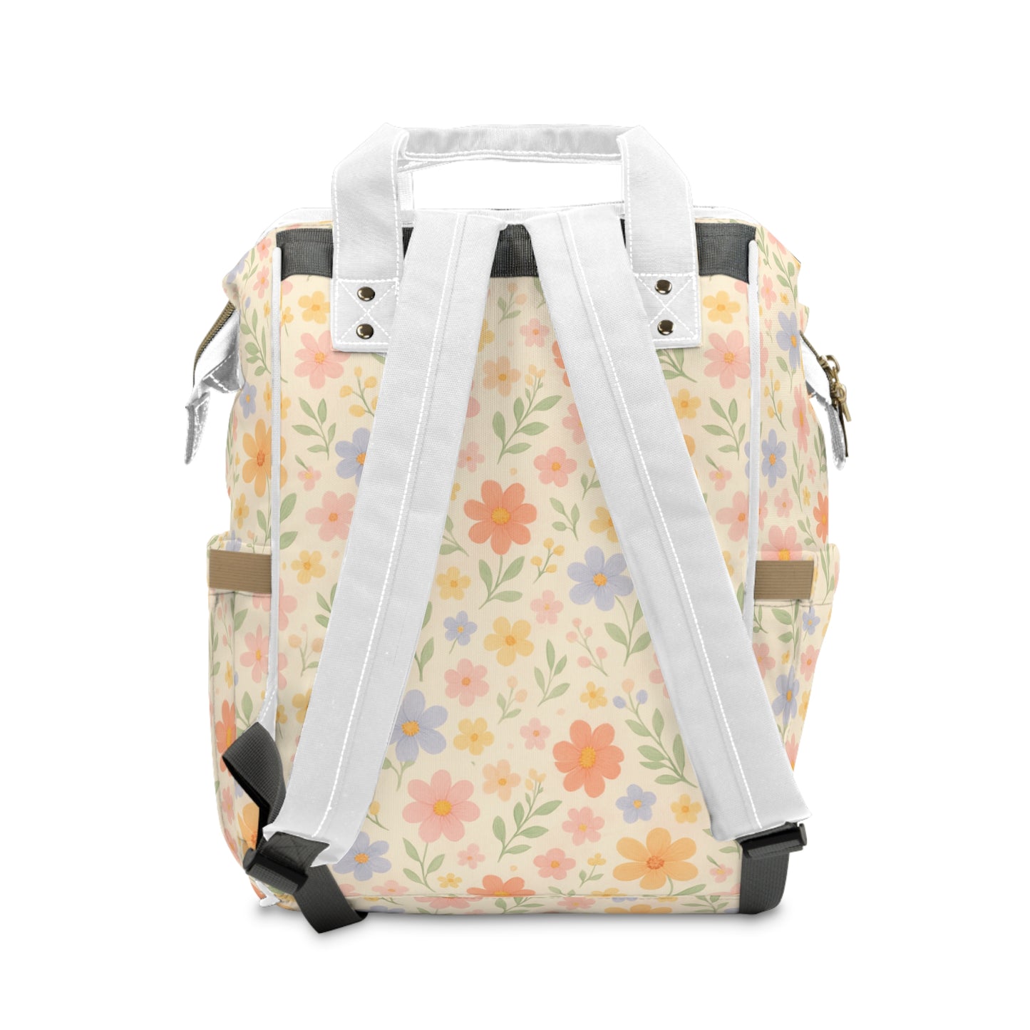 Diaper Backpack, Flower Power Design, Baby Bag, Mom Backpack, Travel Organizer, Floral Print Diaper Bag, Nursery Bag
