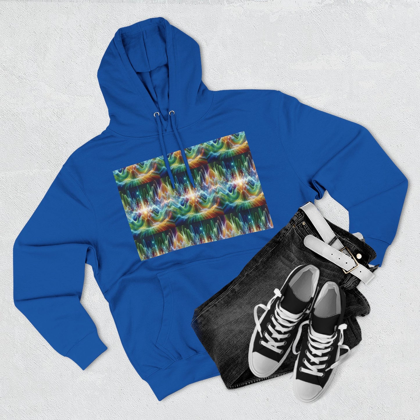 Fleece Hoodie - Frequency Waves Design