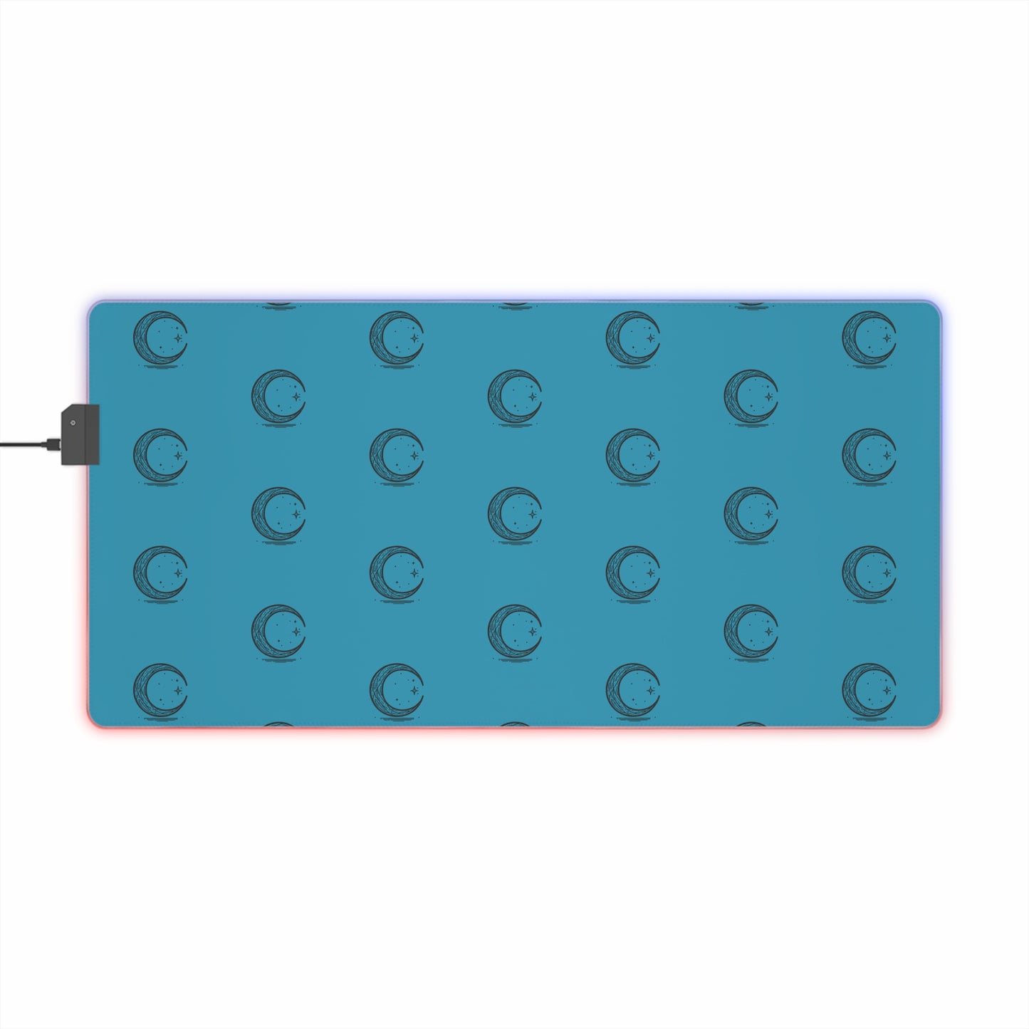 LED Gaming Mouse Pad - Minimalist Moon Design