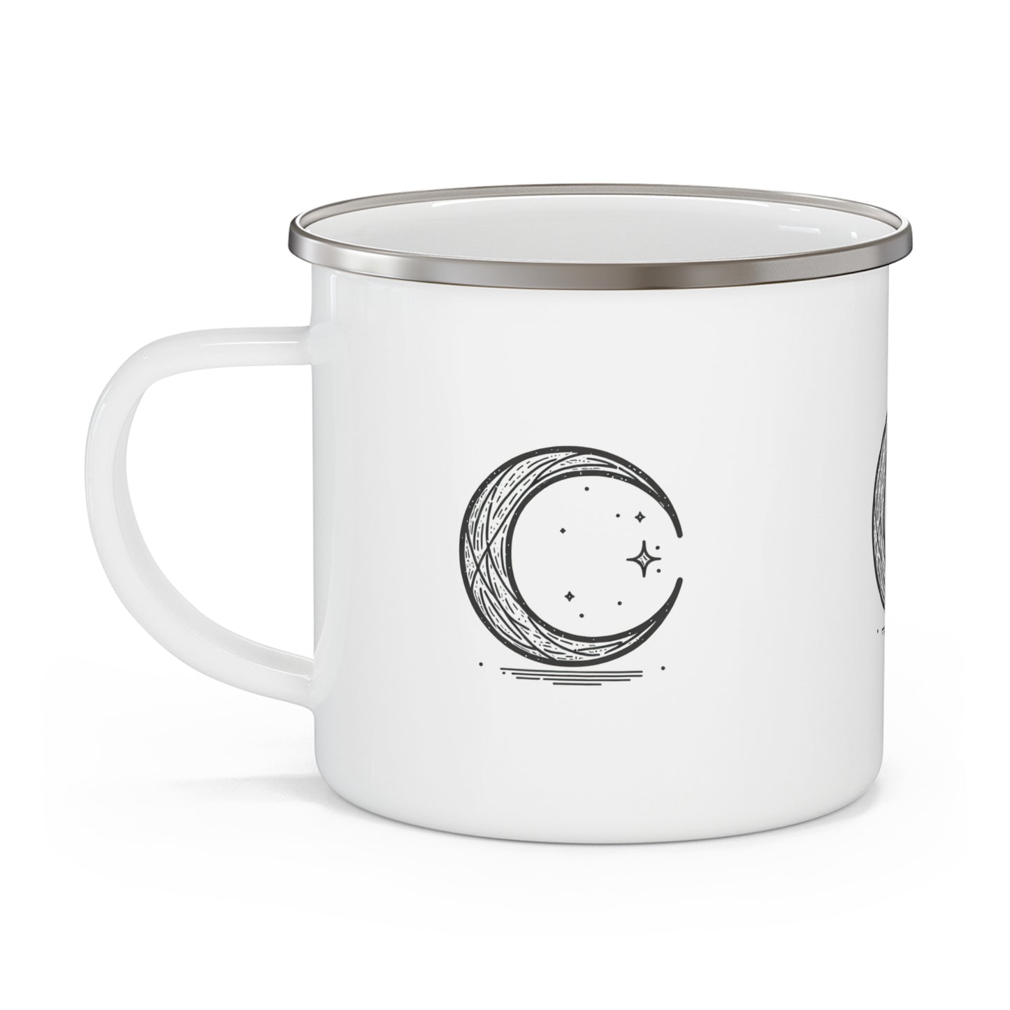 Camping Mug - Minimalist Moon Design
