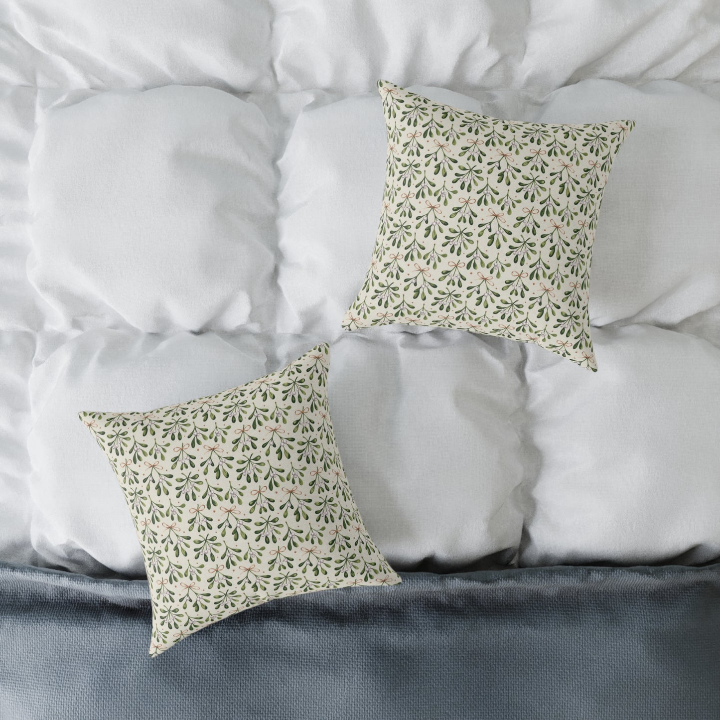 Holiday Pillow - Mistletoe design